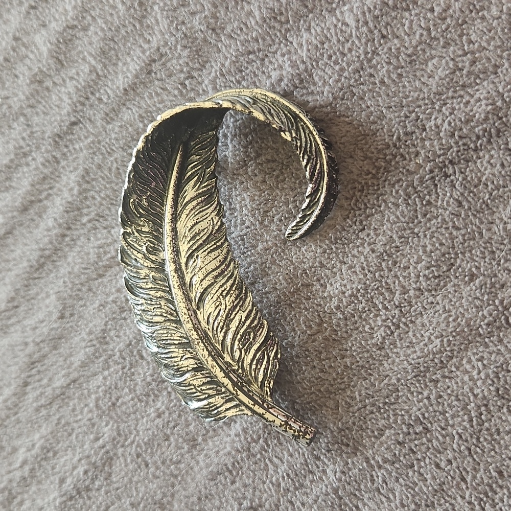 Danecraft sterling silver feather pin brooch